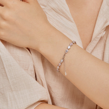 [Lumi Jewels]0.25 Carat Radiant Water Drop Shape Daily Bracelet