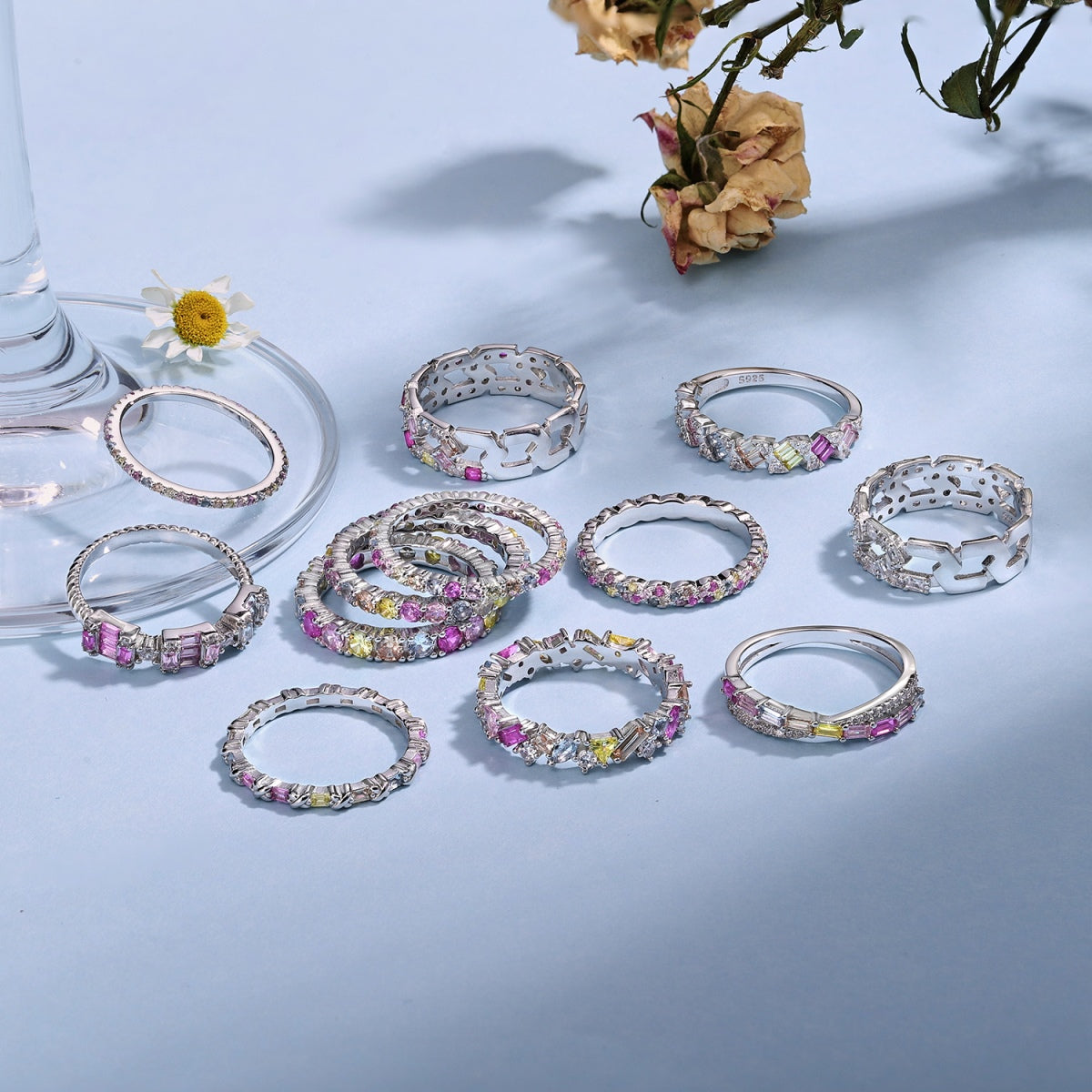 [Lumi Jewels]Dainty Ebullient Round Cut Daily Ring