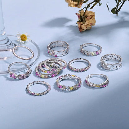 [Lumi Jewels]Dainty Ebullient Round Cut Daily Ring