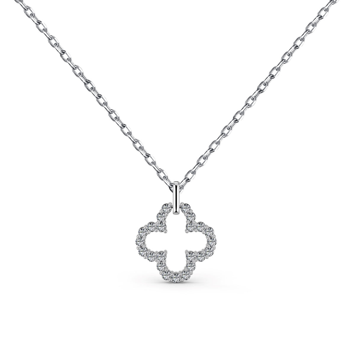 [Lumi Jewels]Four-Leaf Clover Hollow Design Exquisite Necklace