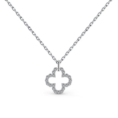 [Lumi Jewels]Four-Leaf Clover Hollow Design Exquisite Necklace