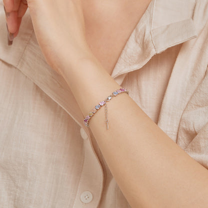 [Lumi Jewels]Ornate Colorful Flower Shape Party Bracelet