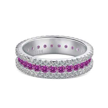 [Lumi Jewels]Delicate Colorful Round Cut Daily Ring