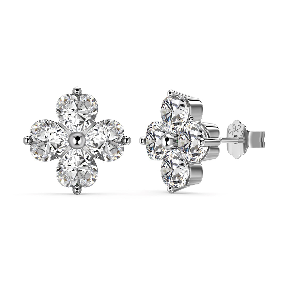 [Lumi Jewels]Four-Leaf Clover Ball Earrings