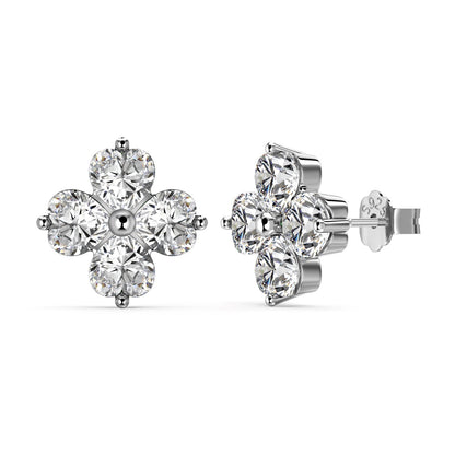 [Lumi Jewels]Four-Leaf Clover Ball Earrings