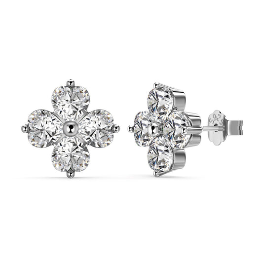 [Lumi Jewels]Four-Leaf Clover Ball Earrings