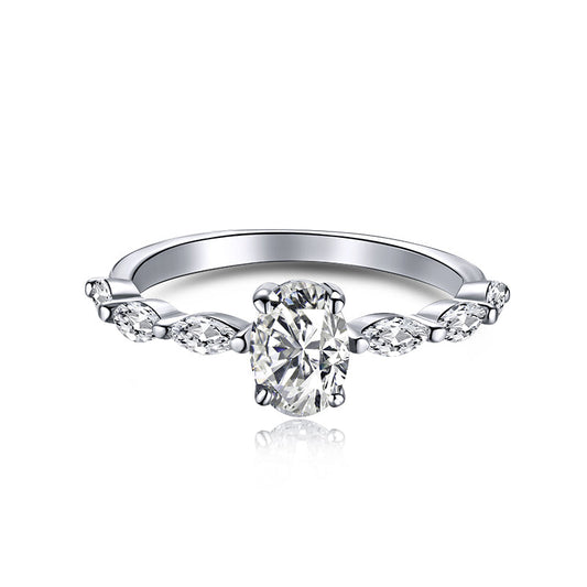 [Lumi Jewels]0.75 Carat Luxurious Vibrant Elongated Cushion Cut Daily Ring