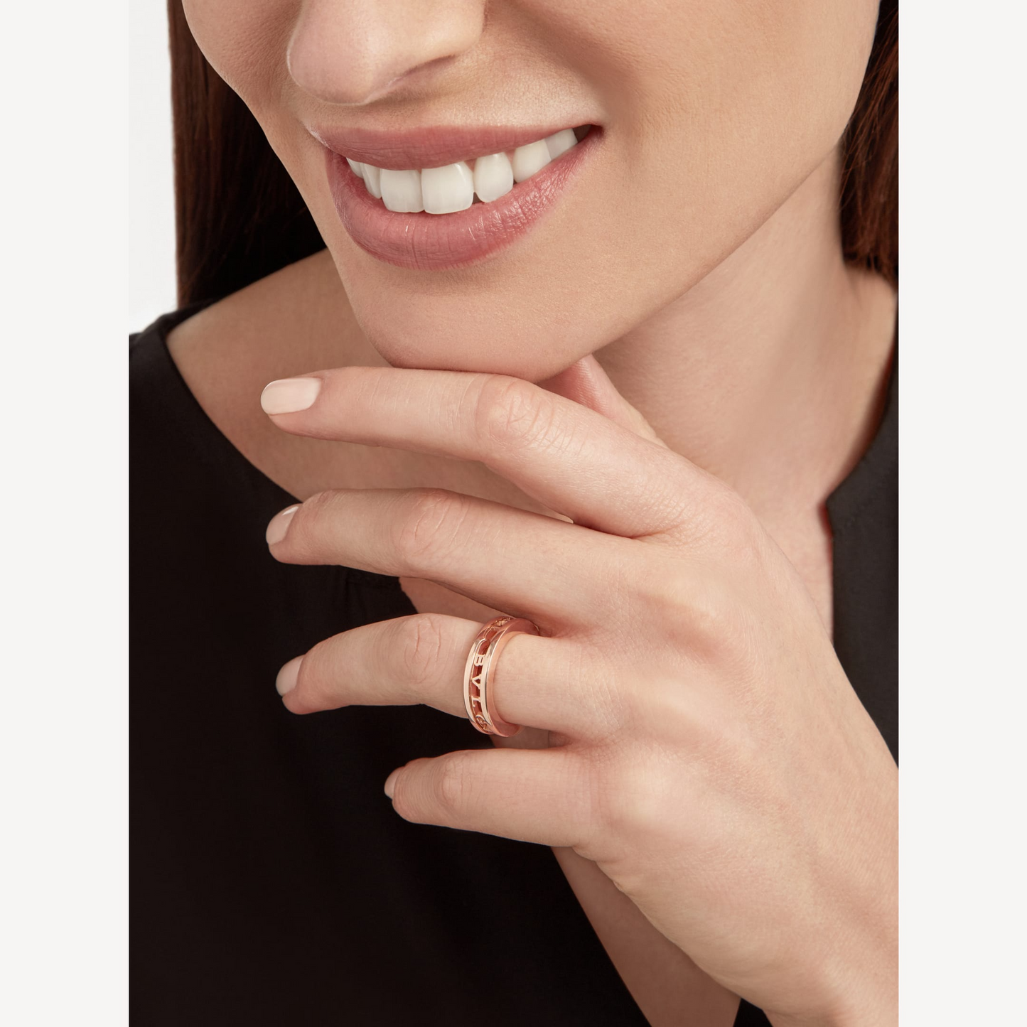 [Lumi Jewels]ZERO 1 ONE-BAND WITH OPENWORK LOGO SPIRAL RING