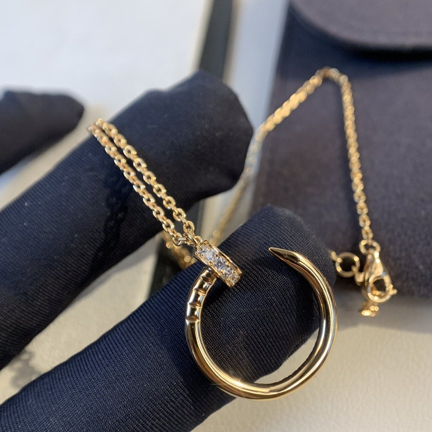 [Lumi Jewels]JUSTE NECKLACE PINK GOLD DIAMONDS