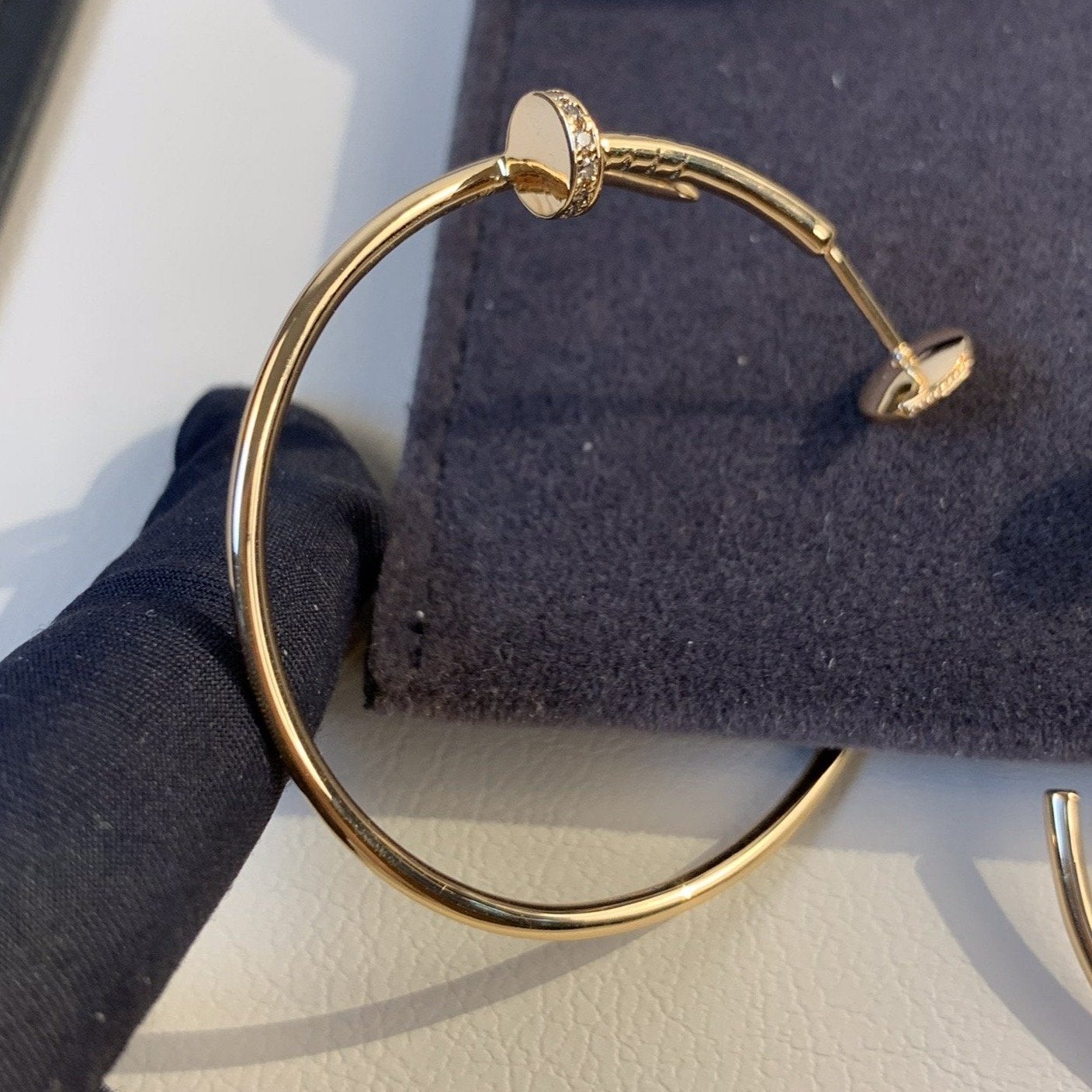 [Lumi Jewels]JUSTE EARRINGS GOLD DIAMONDS 1.8MM