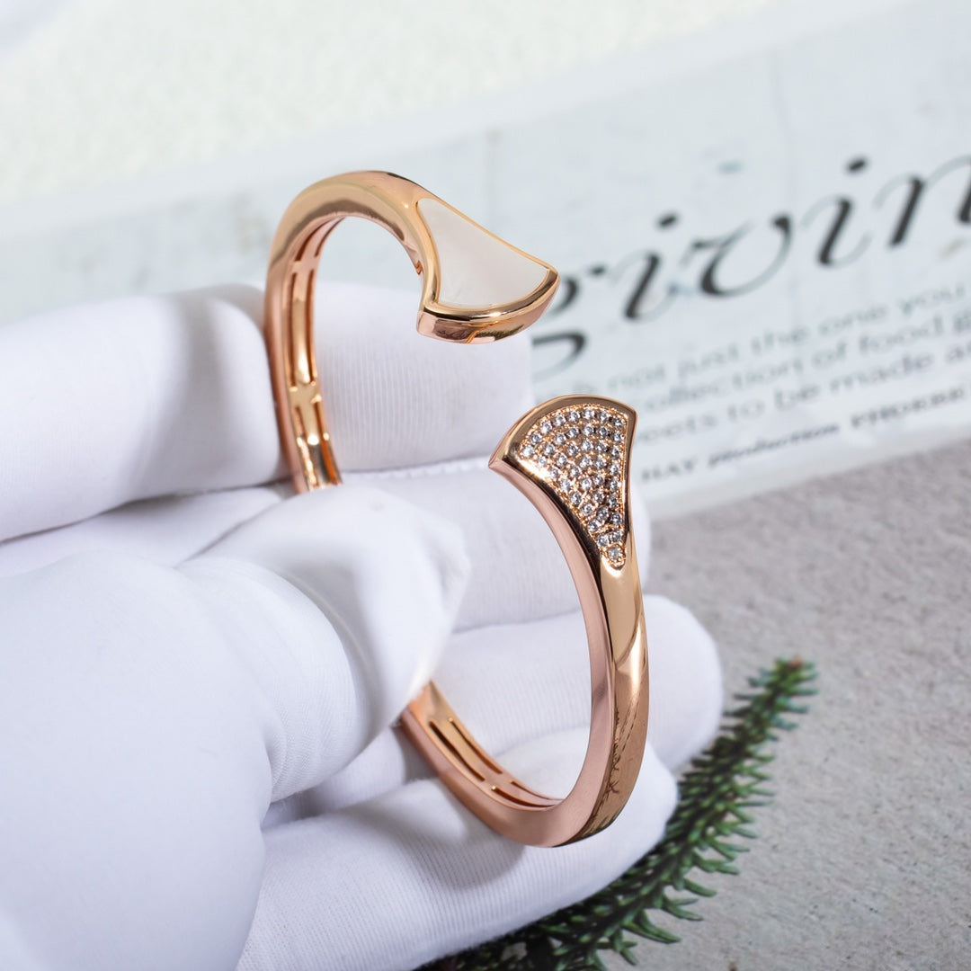 [Lumi Jewels]DREAM BRACELET OPEN PINK GOLD MOP DIAMOND