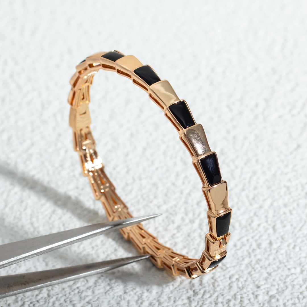[Lumi Jewels]SERPENTI BRACELET PINK GOLD ONYX