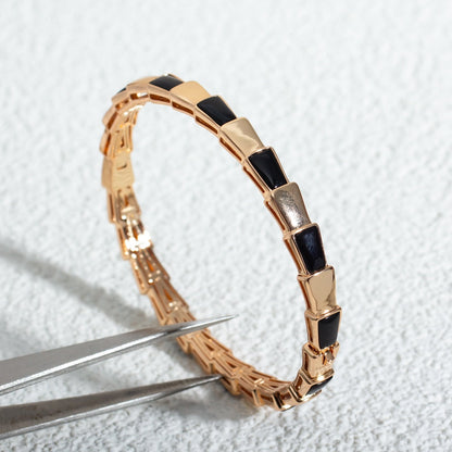[Lumi Jewels]SERPENTI BRACELET PINK GOLD ONYX