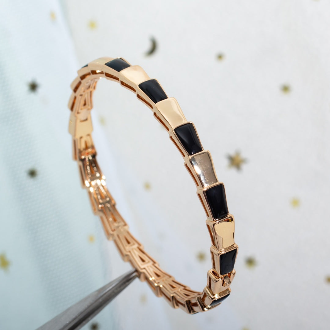 [Lumi Jewels]SERPENTI BRACELET PINK GOLD ONYX