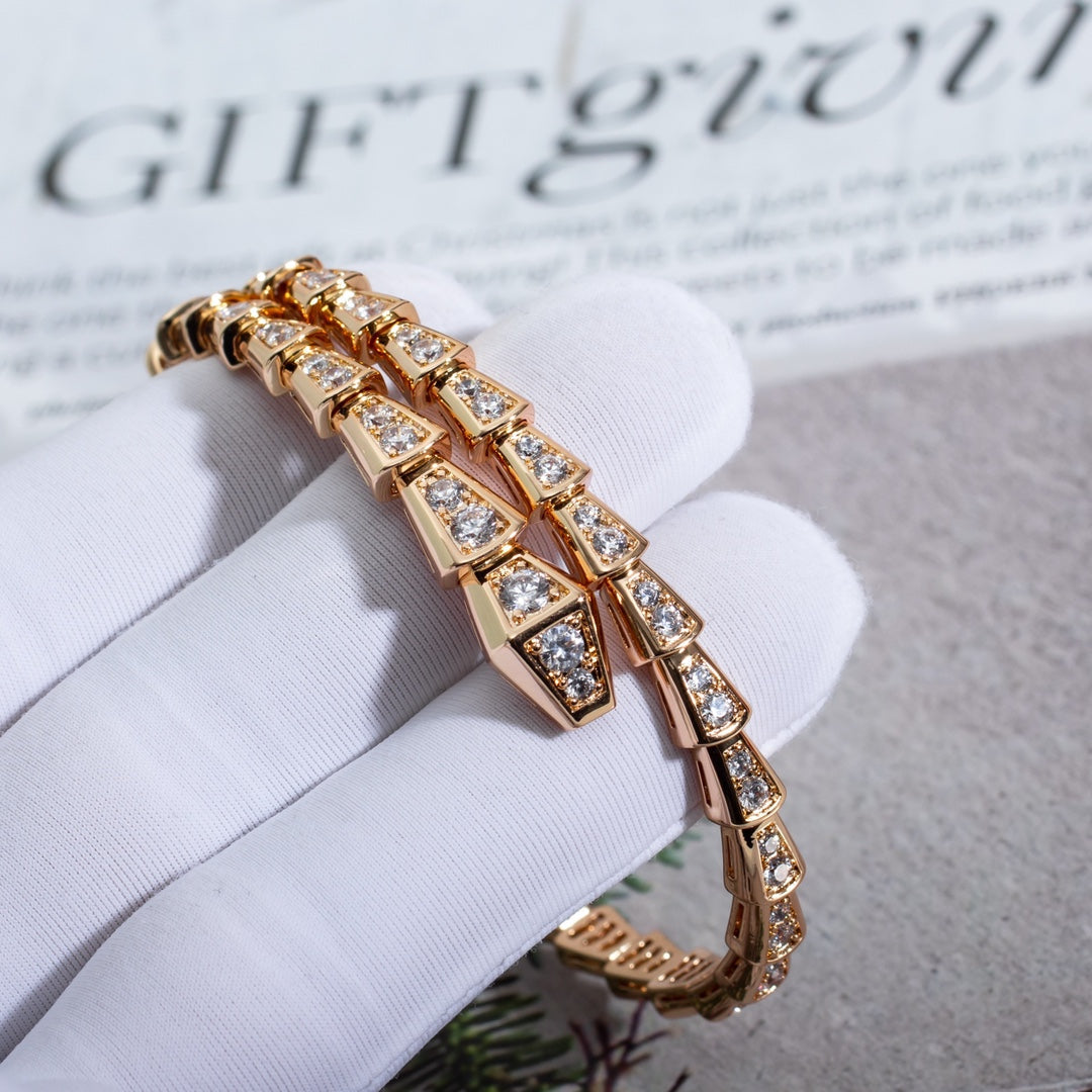 [Lumi Jewels]BRACELET SERPENTI 6.8MM OR ROSE DIAMANTS