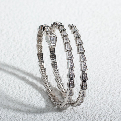 [Lumi Jewels]SERPENTI BRACELET SILVER DIAMOND DOUBLE ROW