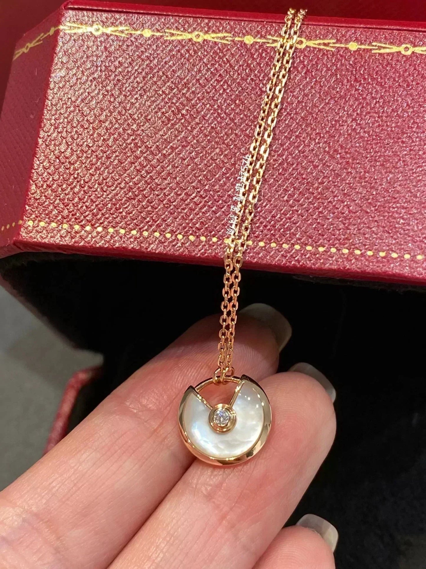 [Lumi Jewels]AMULETTE ROSE GOLD MOP NECKLACE