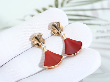 [Lumi Jewels]DREAM Carnelian PINK GOLD EARRINGS