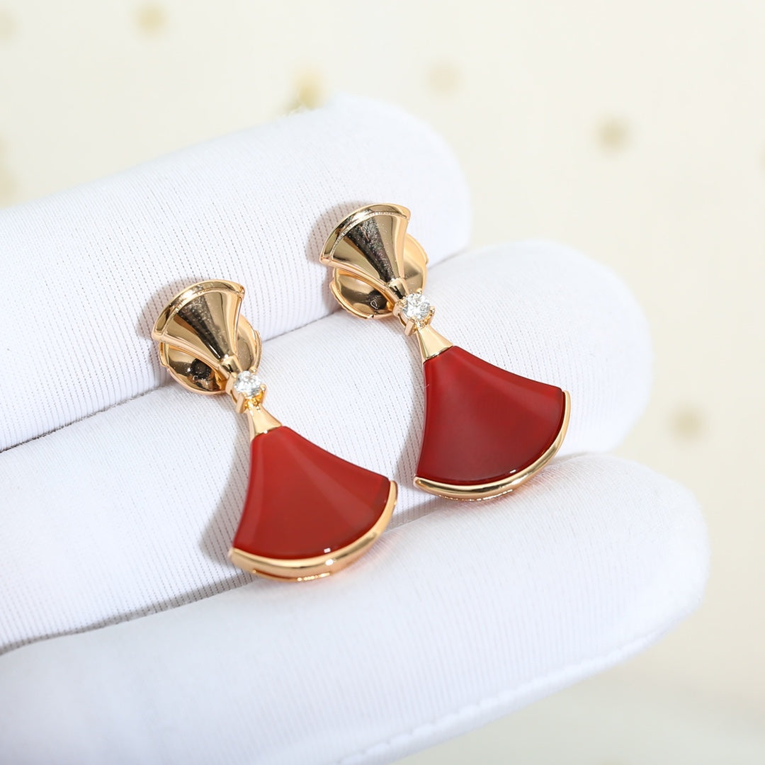 [Lumi Jewels]DREAM Carnelian PINK GOLD EARRINGS
