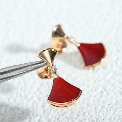 [Lumi Jewels]DREAM Carnelian PINK GOLD EARRINGS