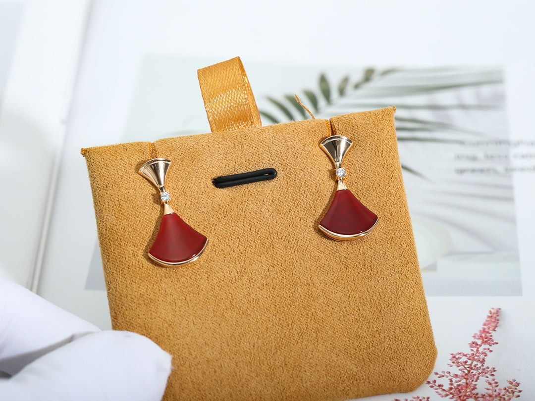 [Lumi Jewels]DREAM Carnelian PINK GOLD EARRINGS