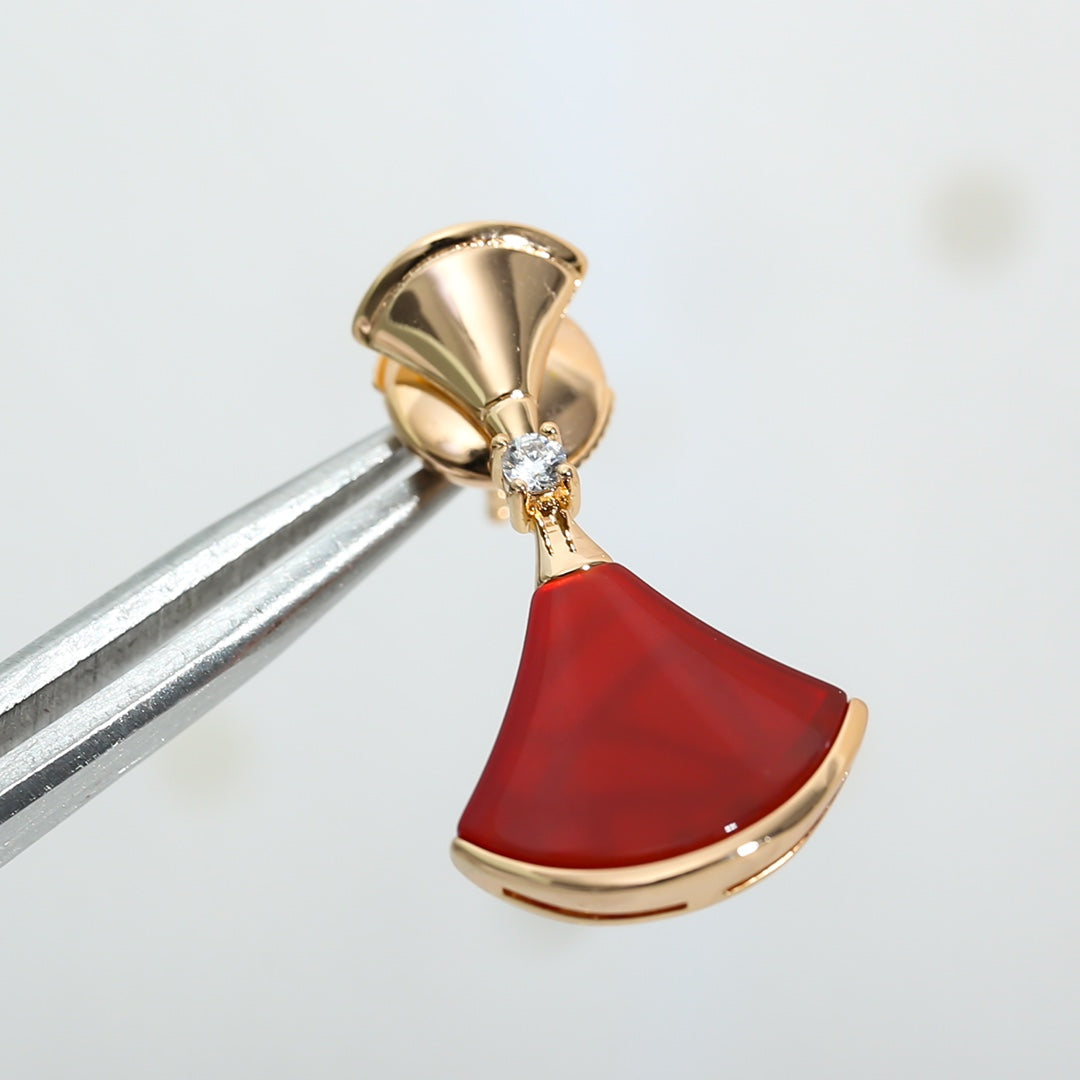 [Lumi Jewels]DREAM Carnelian PINK GOLD EARRINGS