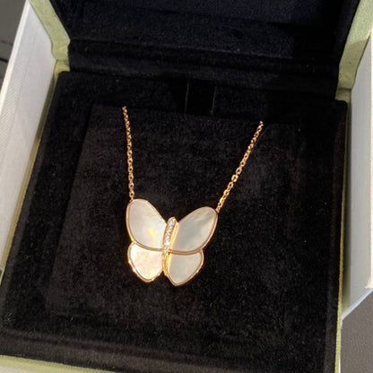 [Lumi Jewels]BUTTERFLY GOLD MOP DIAMOND NECKLACE