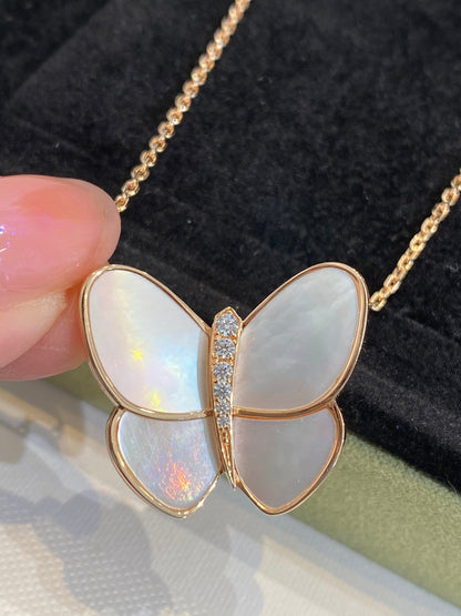 [Lumi Jewels]BUTTERFLY GOLD MOP DIAMOND NECKLACE