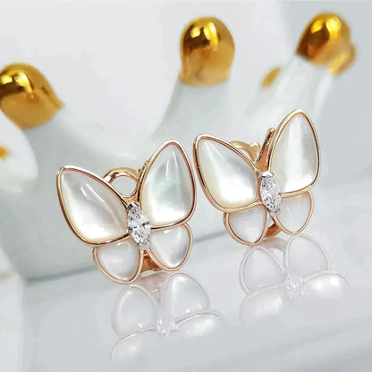 [Lumi Jewels]BUTTERFLY MOP DIAMOND EARRINGS