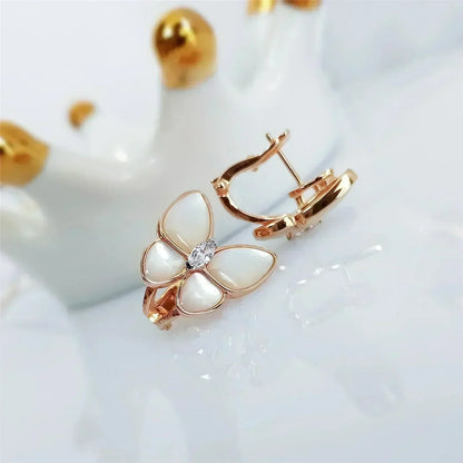 [Lumi Jewels]BUTTERFLY MOP DIAMOND EARRINGS