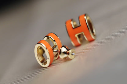 [Lumi Jewels]MINI POP H EARRINGS ORANGE