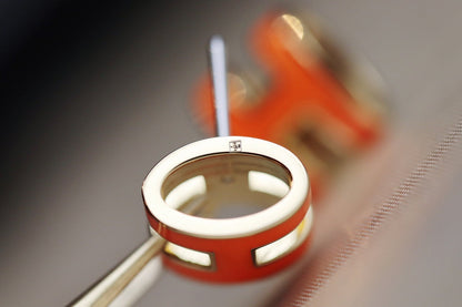 [Lumi Jewels]MINI POP H EARRINGS ORANGE