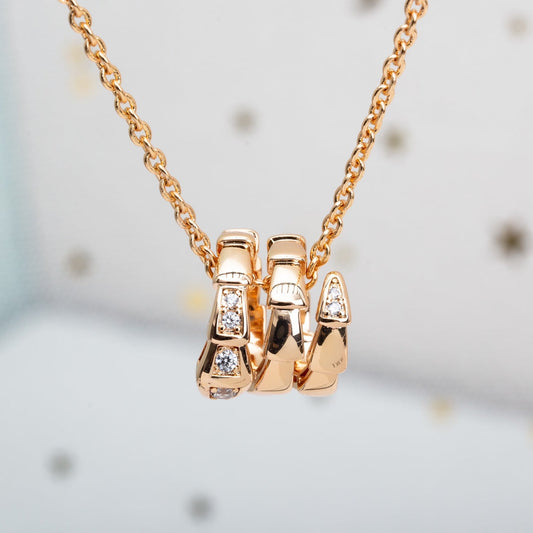 [Lumi Jewels]SERPENTI PINK GOLD NECKLACE DIAMOND