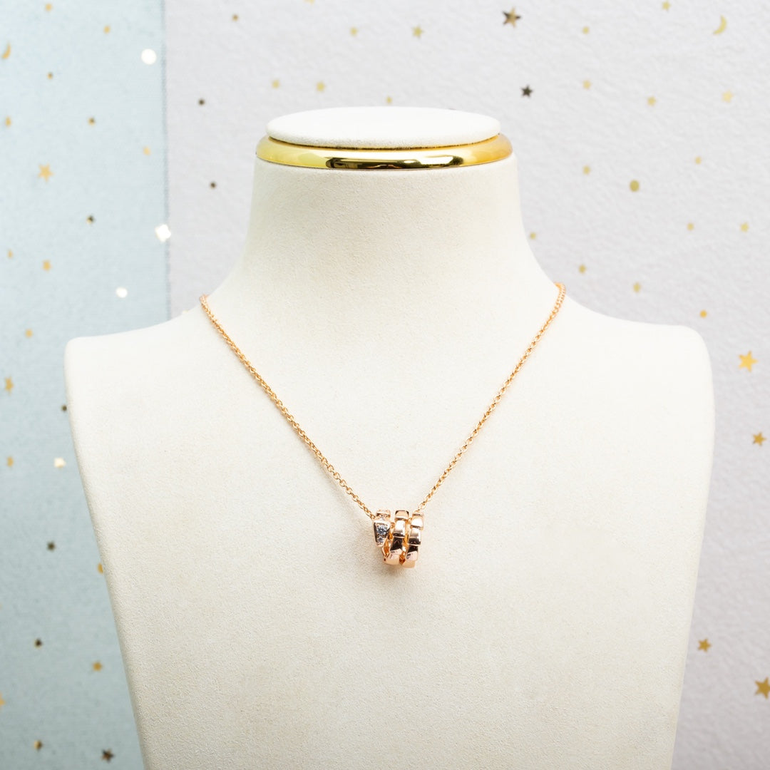[Lumi Jewels]SERPENTI PINK GOLD NECKLACE DIAMOND