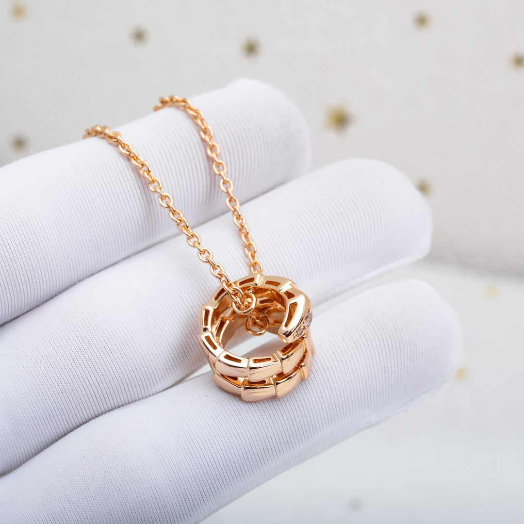 [Lumi Jewels]SERPENTI PINK GOLD NECKLACE DIAMOND