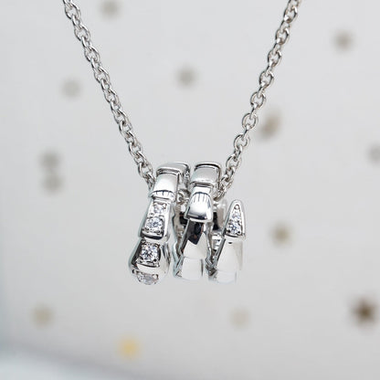 [Lumi Jewels]COLLIER SERPENTI ARGENT DIAMANT