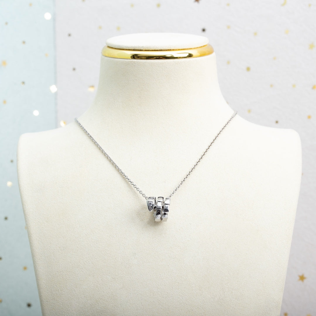 [Lumi Jewels]COLLIER SERPENTI ARGENT DIAMANT
