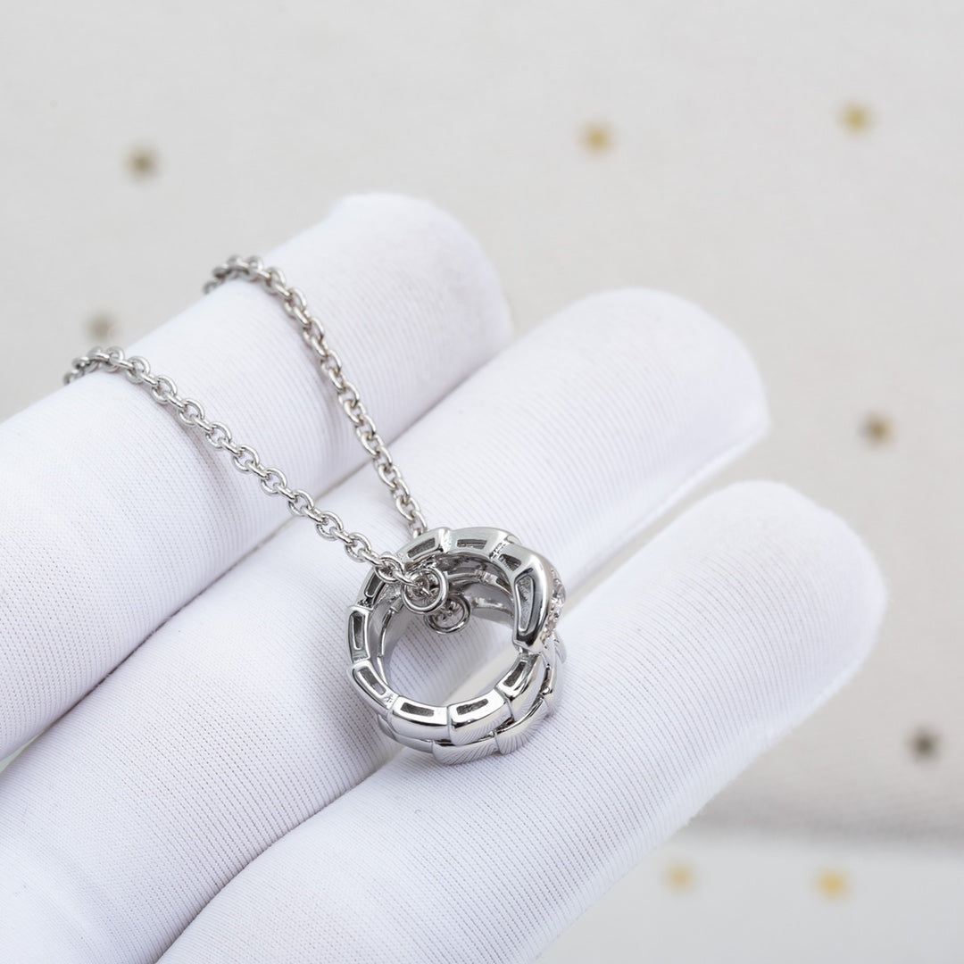 [Lumi Jewels]COLLIER SERPENTI ARGENT DIAMANT