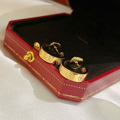 [Lumi Jewelery]LOVE EARRINGS 5.7MM 2 DIAMONDS