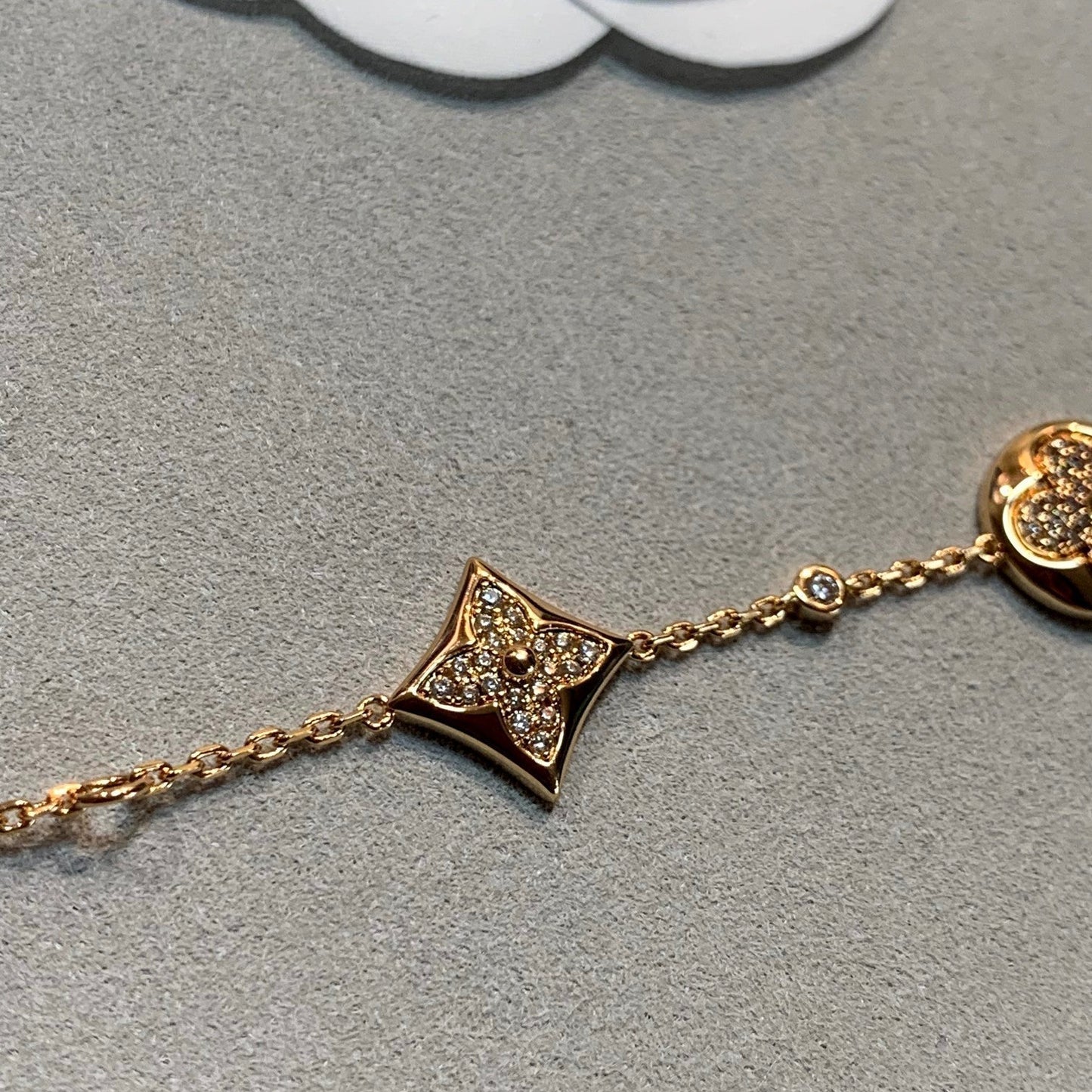 [Lumi Jewels]STAR AND SUN 4 MOTIFS GOLD DIAMONDS BRACELET