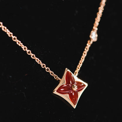 [Lumi Jewels]STAR NECKLACE PINK GOLD 1 DIAMOND