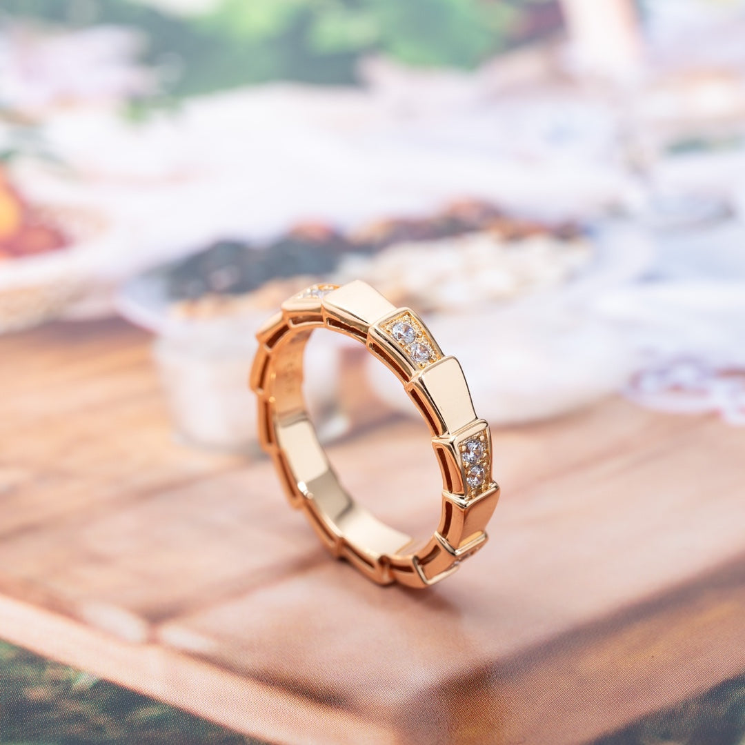 [Lumi Jewels]SERPENTI RING PINK GOLD  3MM