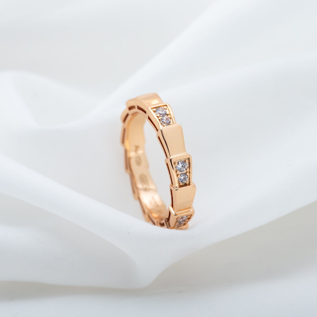 [Lumi Jewels]SERPENTI RING PINK GOLD  3MM