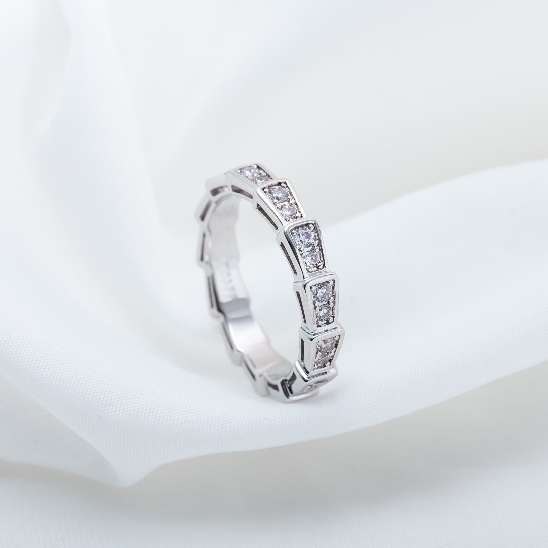 [Lumi Jewels]SERPENTI RING SILVER DIAMOND PAVED 3MM