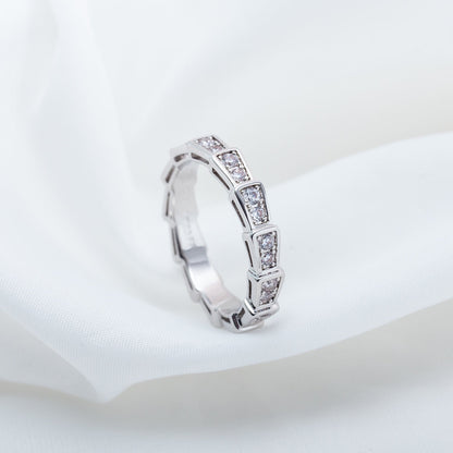 [Lumi Jewels]SERPENTI RING SILVER DIAMOND PAVED 3MM
