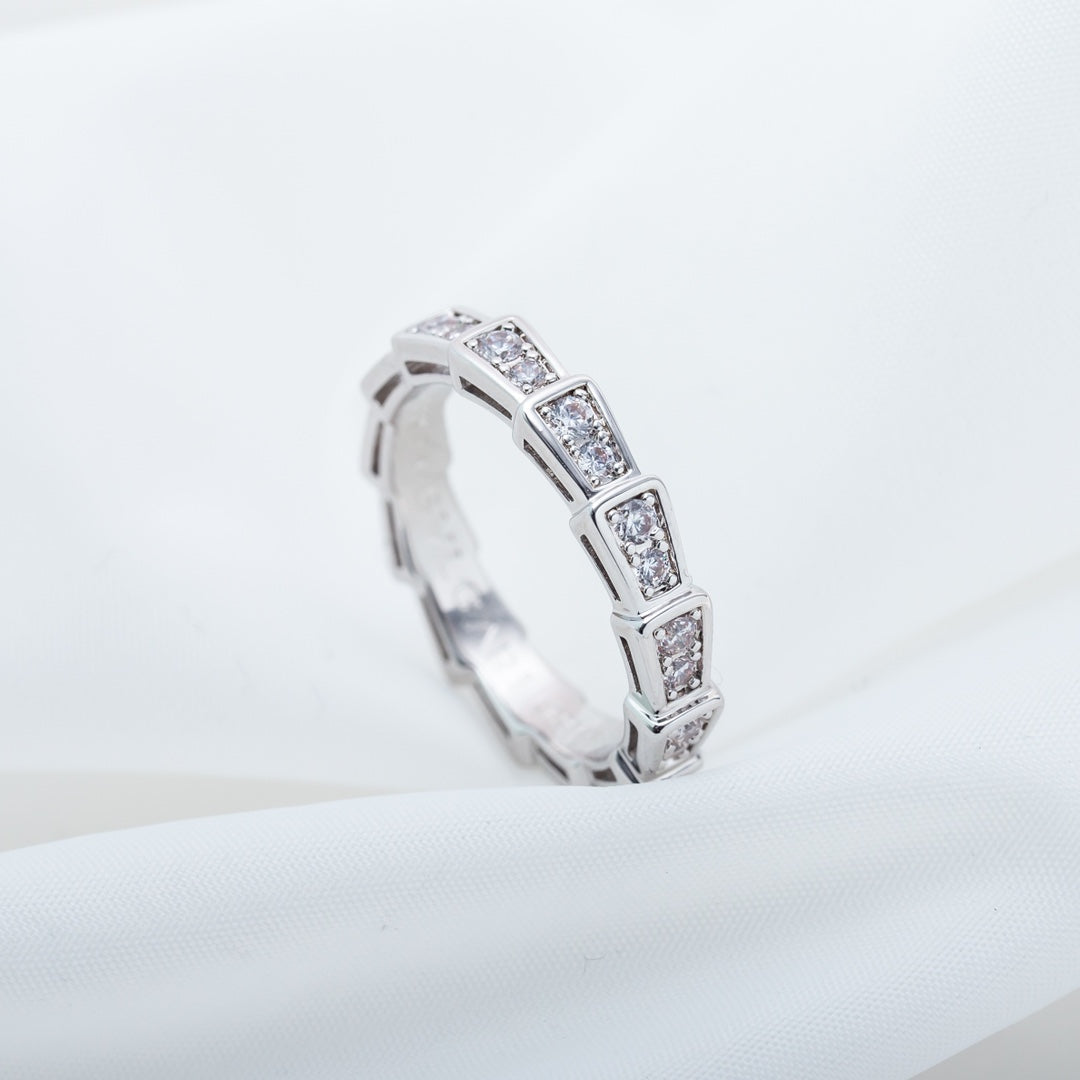 [Lumi Jewels]SERPENTI RING SILVER DIAMOND PAVED 3MM