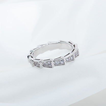 [Lumi Jewels]SERPENTI RING SILVER DIAMOND PAVED 3MM