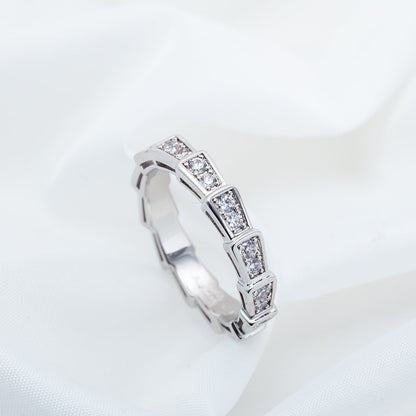 [Lumi Jewels]SERPENTI RING SILVER DIAMOND PAVED 3MM
