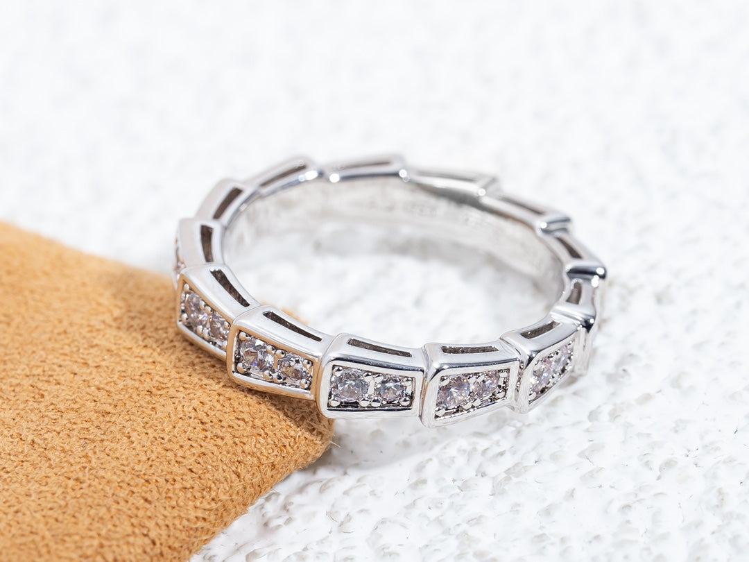 [Lumi Jewels]SERPENTI RING SILVER DIAMOND PAVED 3MM