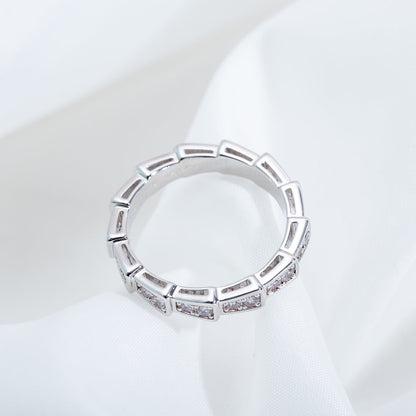[Lumi Jewels]SERPENTI RING SILVER DIAMOND PAVED 3MM